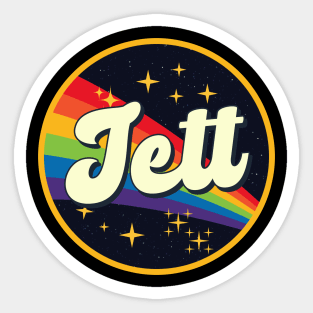 Jett // Rainbow In Space Vintage Style Sticker